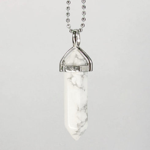 Howlite Gemstone Pendant Necklace